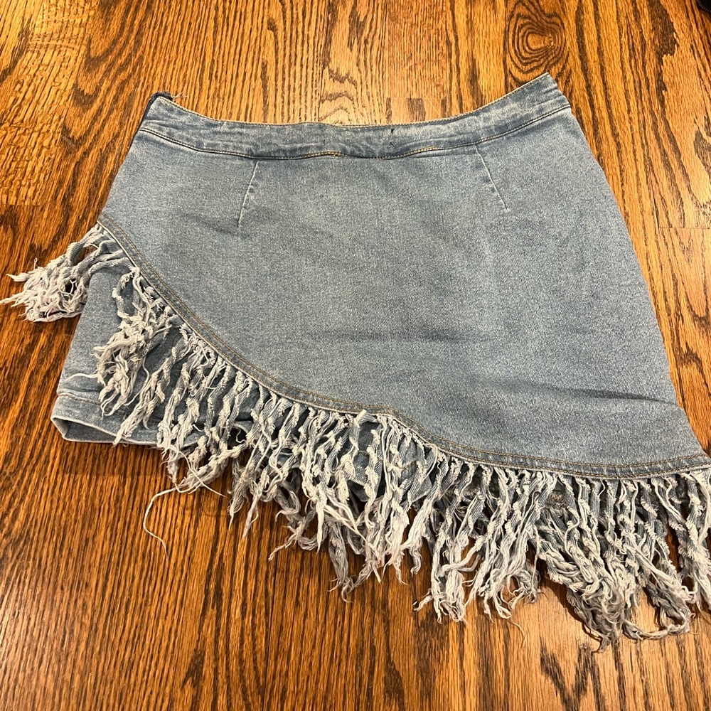 AKIRA asymmetrical jean skirt. Great condition!!